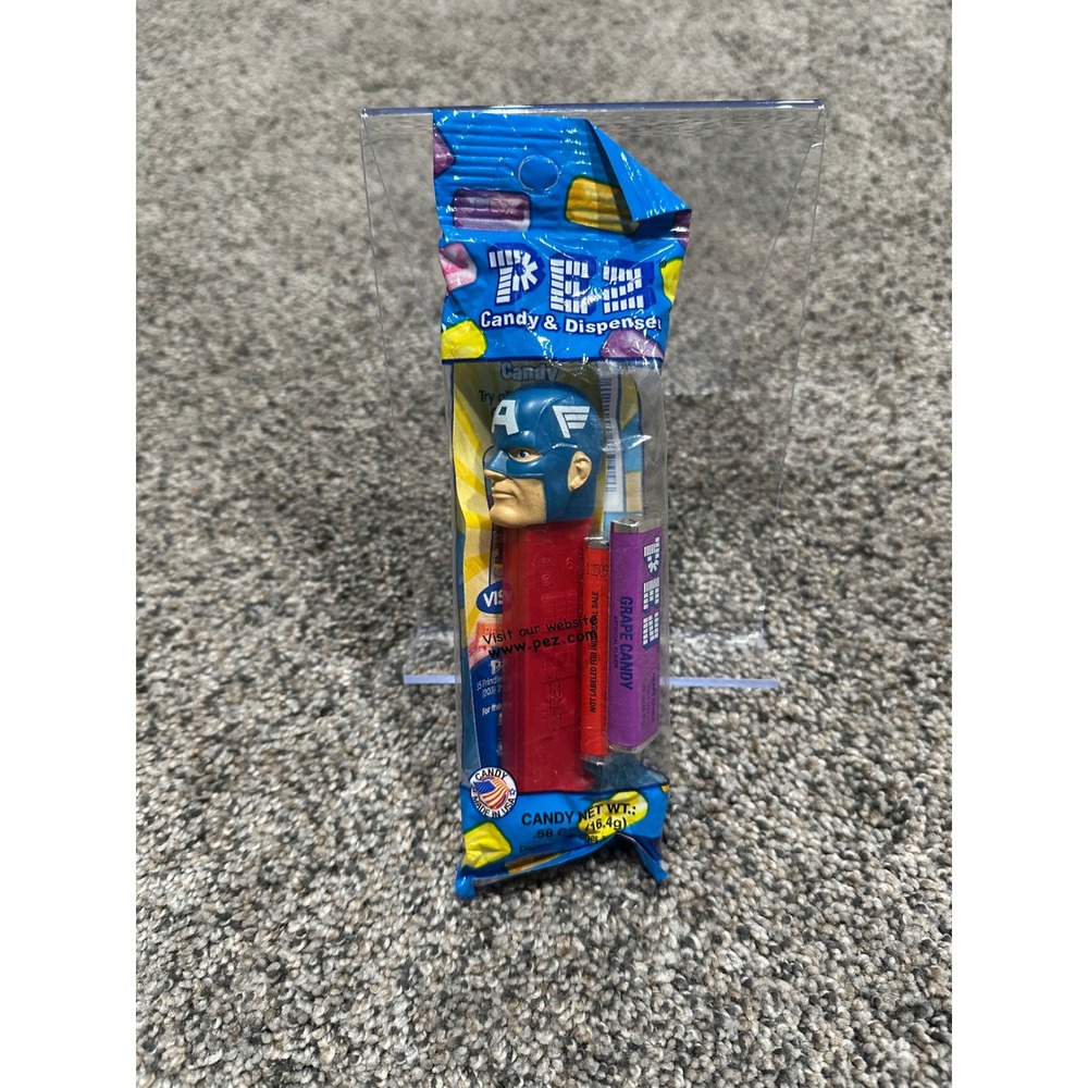 Candy Dispenser PEZ Unisex Blue New Marvel Avengers Captain America OS